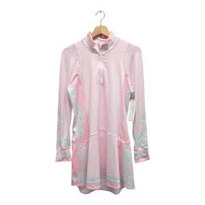 Lucky In Love Women’s Peony Piazza Long Sleeve Golf Dress Small Multicolor NWT